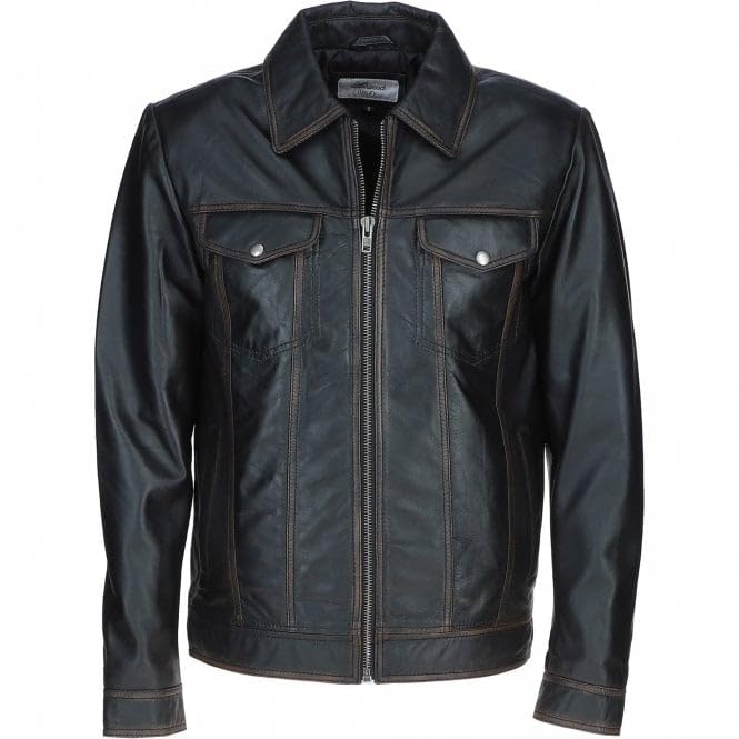 Vintage Leather Bomber Jacket