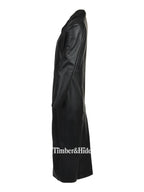Long Black Leather Coat