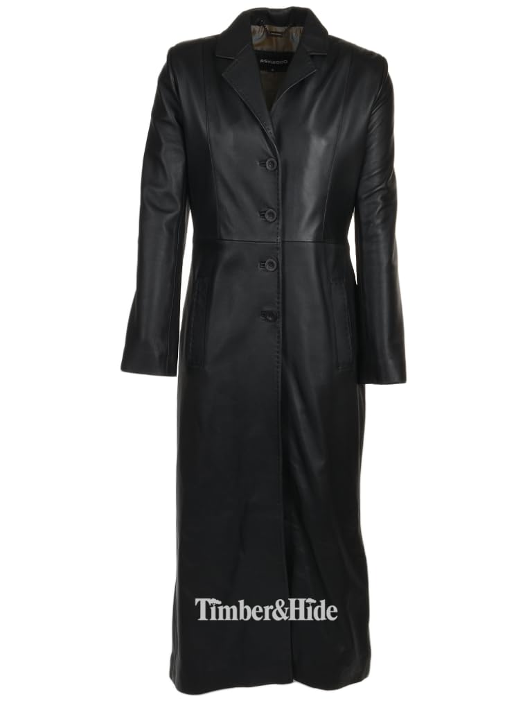 Long Black Leather Coat