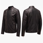 Classic men’s leather biker jacket | slim fit | minimalist moto rider Jacket