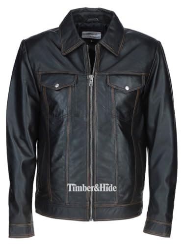 Men's tan leather bomber Jacket