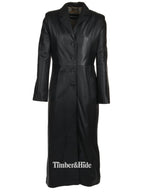 Long Black Leather Coat
