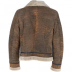 Antique Faux Fur Leather Jacket