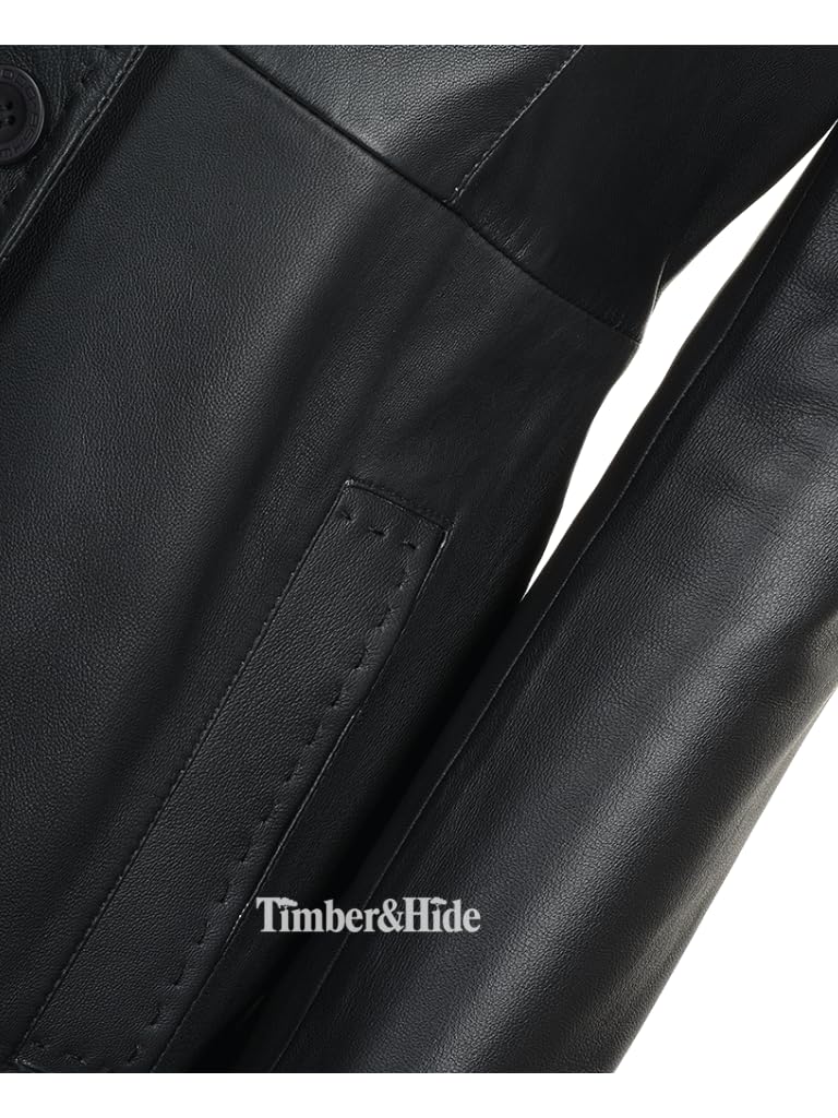 Long Black Leather Coat