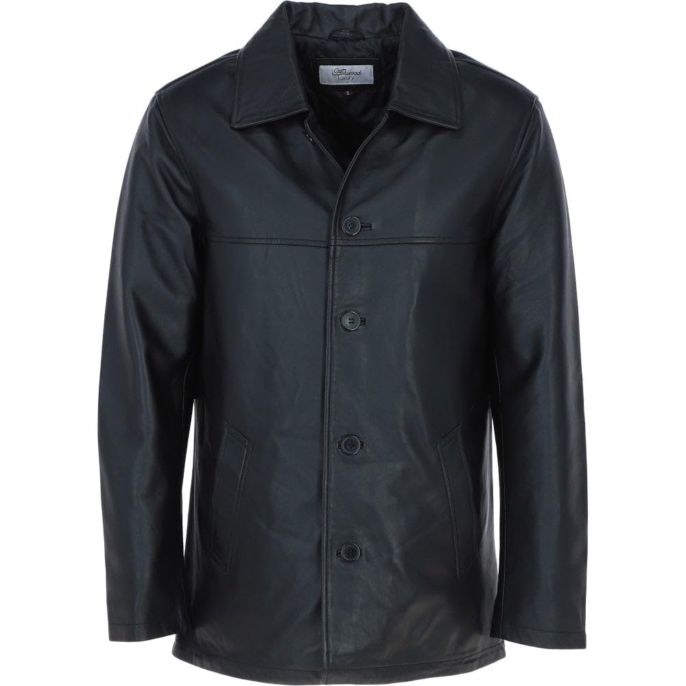 Classic Men's Dark Brown Leather Jacket: AWM-VOYAGER