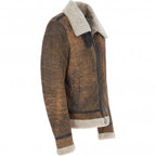 Antique Faux Fur Leather Jacket