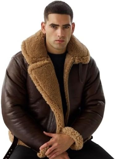 Timber&Hide Classic RAF Aviator Sheepskin Leather Dean Winchester Jacket