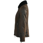 Timber Hide Side Zip Biker Sheepskin Pilot Jacket