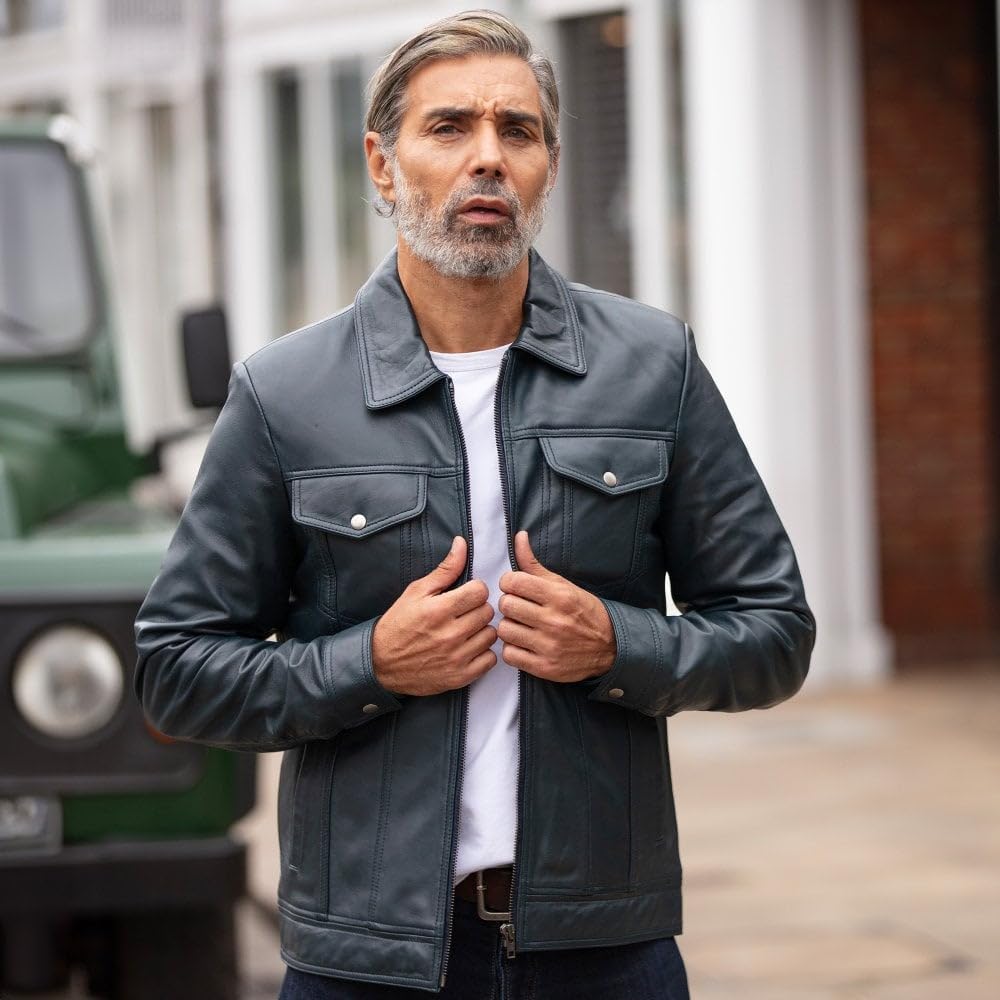 Vintage Leather Bomber Jacket