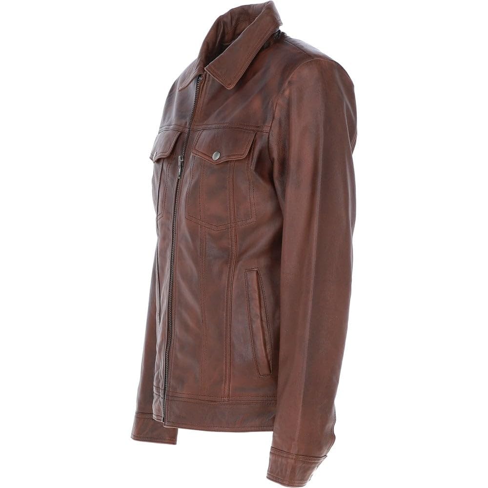 Vintage Leather Bomber Jacket