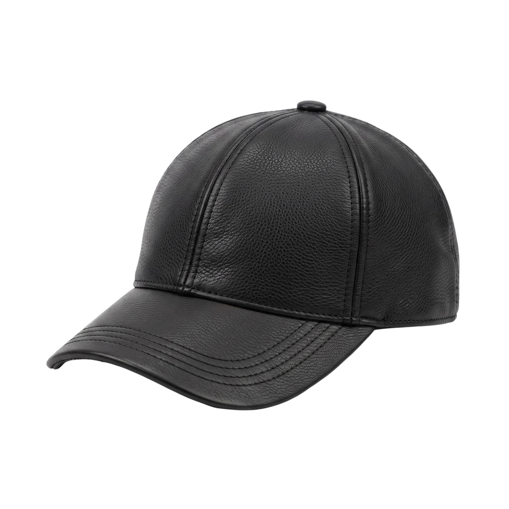 Black Sheep Leather Baseball Cap, Handmade Timeless Style Hat