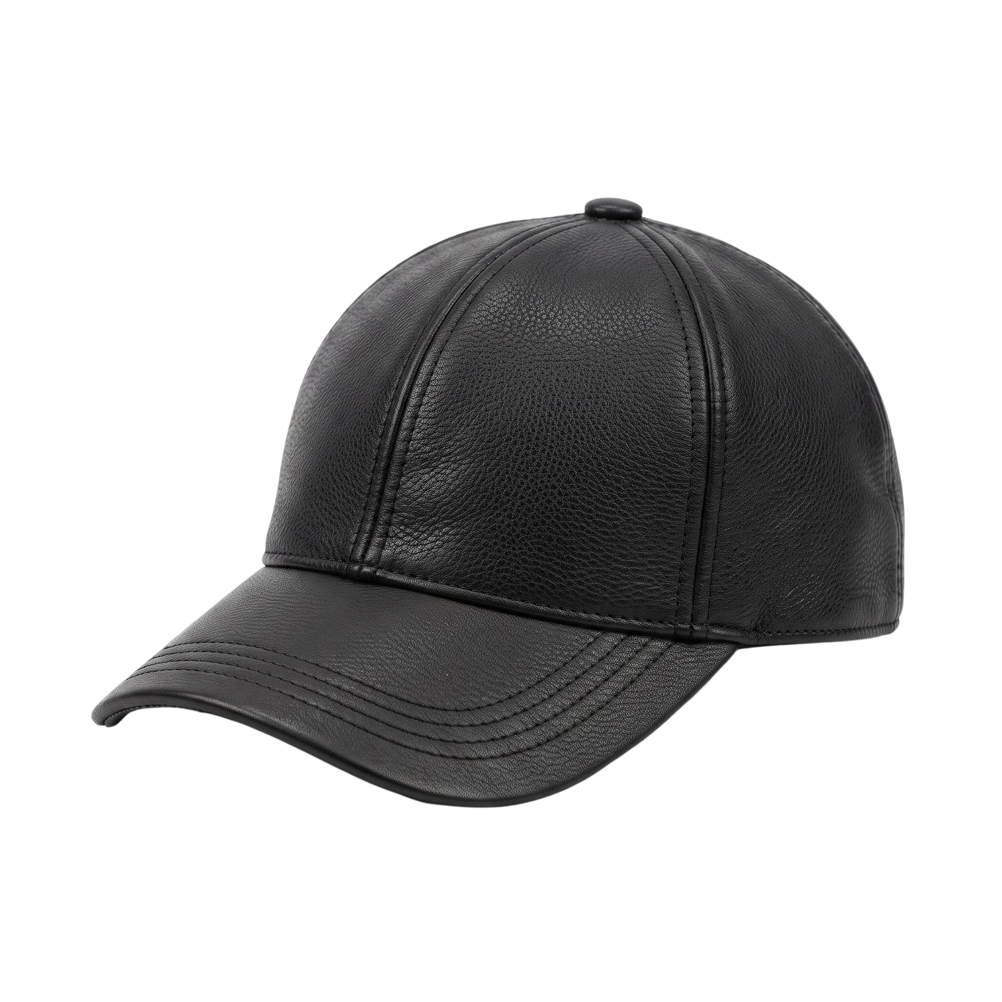 Black Sheep Leather Baseball Cap, Handmade Timeless Style Hat
