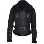 Timber&Hide Fitted Sheepskin Aviator Flying Jacket Tan