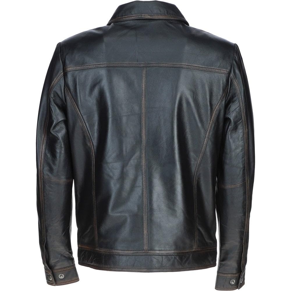 Vintage Leather Bomber Jacket