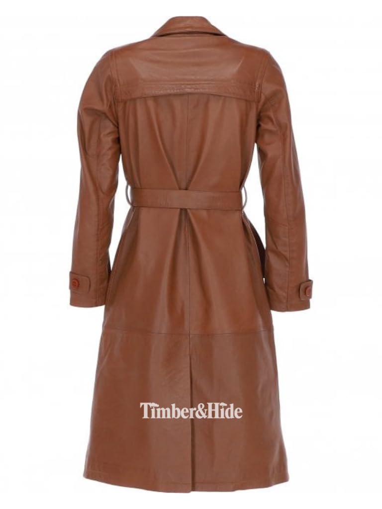 Women's Leather Trench Coat