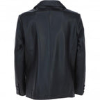 Men's Classic Burgundy Leather Blazer: AWL-2244