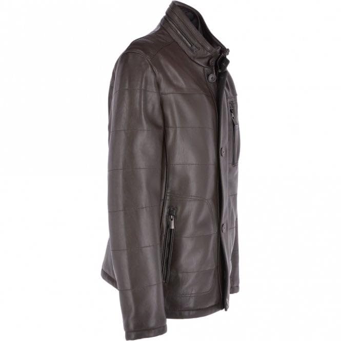 Vintage Dark Brown Leather Jacket