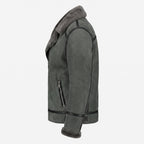 Men's Genuine Sheepskin B3 Bomber Jacket | Suede Shearling Aviator Coat
