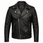 Timber&Hide Motorhead Rock Band Leather Biker Jacket: Heavy Metal Rock Style Concert Outfit