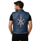 Handmade Cowhide Leather Vest | Classic Biker Vest | Gothic Rocker Sleeveless Jacket