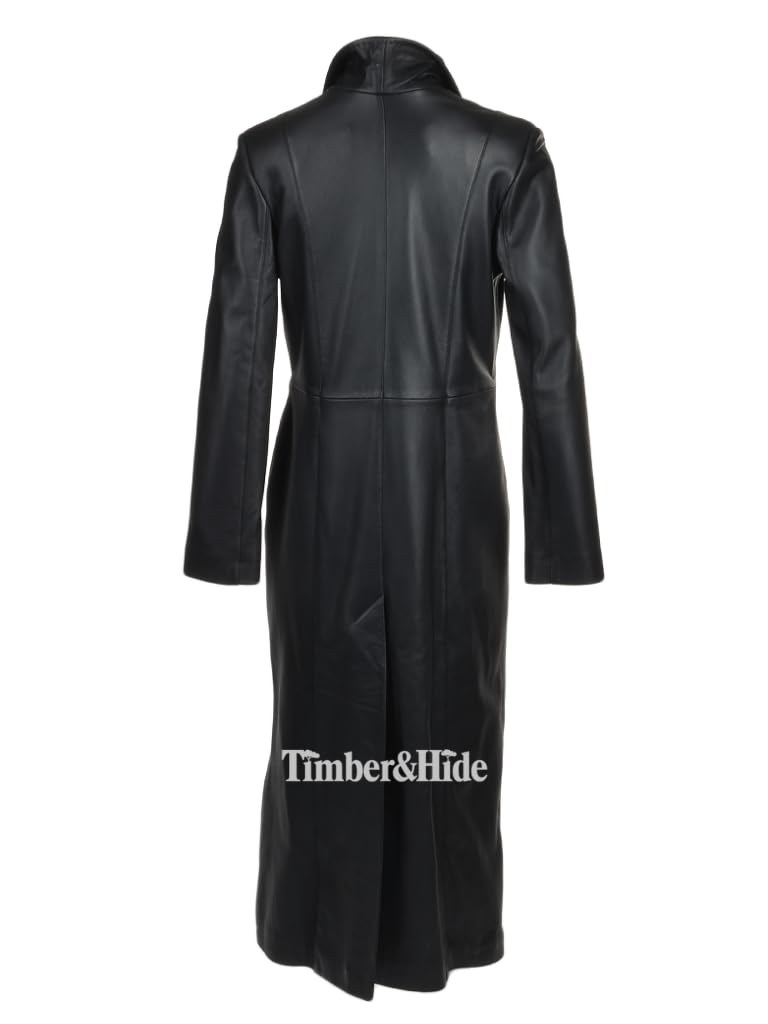 Long Black Leather Coat