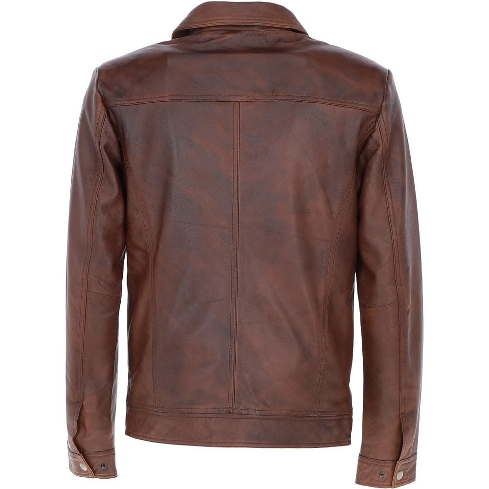 Vintage Leather Bomber Jacket
