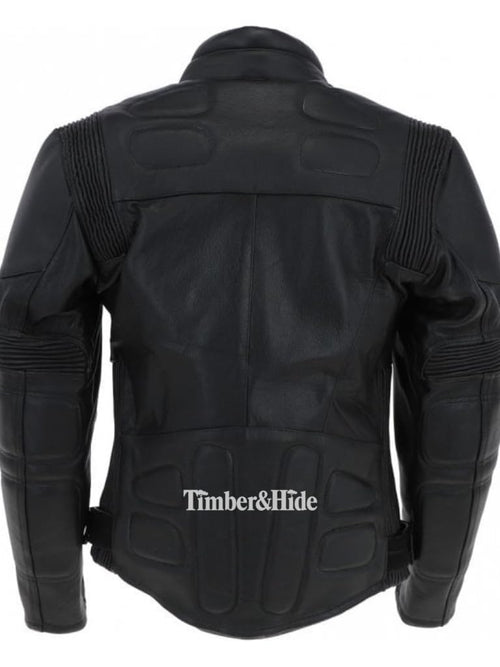 Black Cowhide Leather Jacket