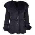 Celestial Blue Shearling Coat|Timber&Hde