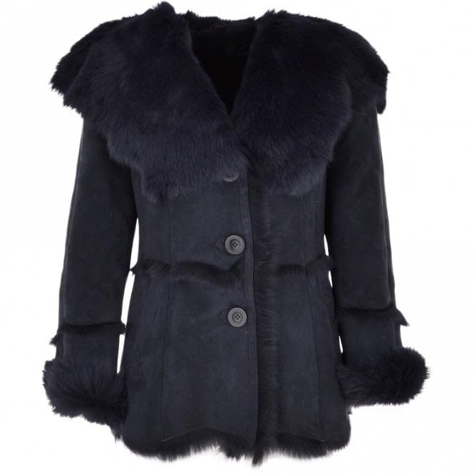 Celestial Blue Shearling Coat|Timber&Hde
