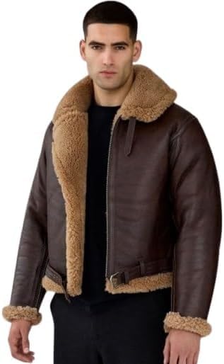 Timber&Hide Classic RAF Aviator Sheepskin Leather Dean Winchester Jacket