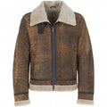 Antique Faux Fur Leather Jacket