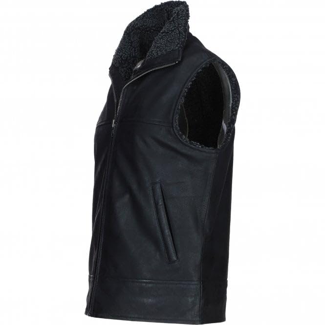 Men's Leather Waistcoat Brown: ALPHA