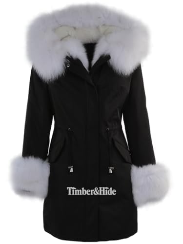 Hooded Toscana Tipped Fur Parka