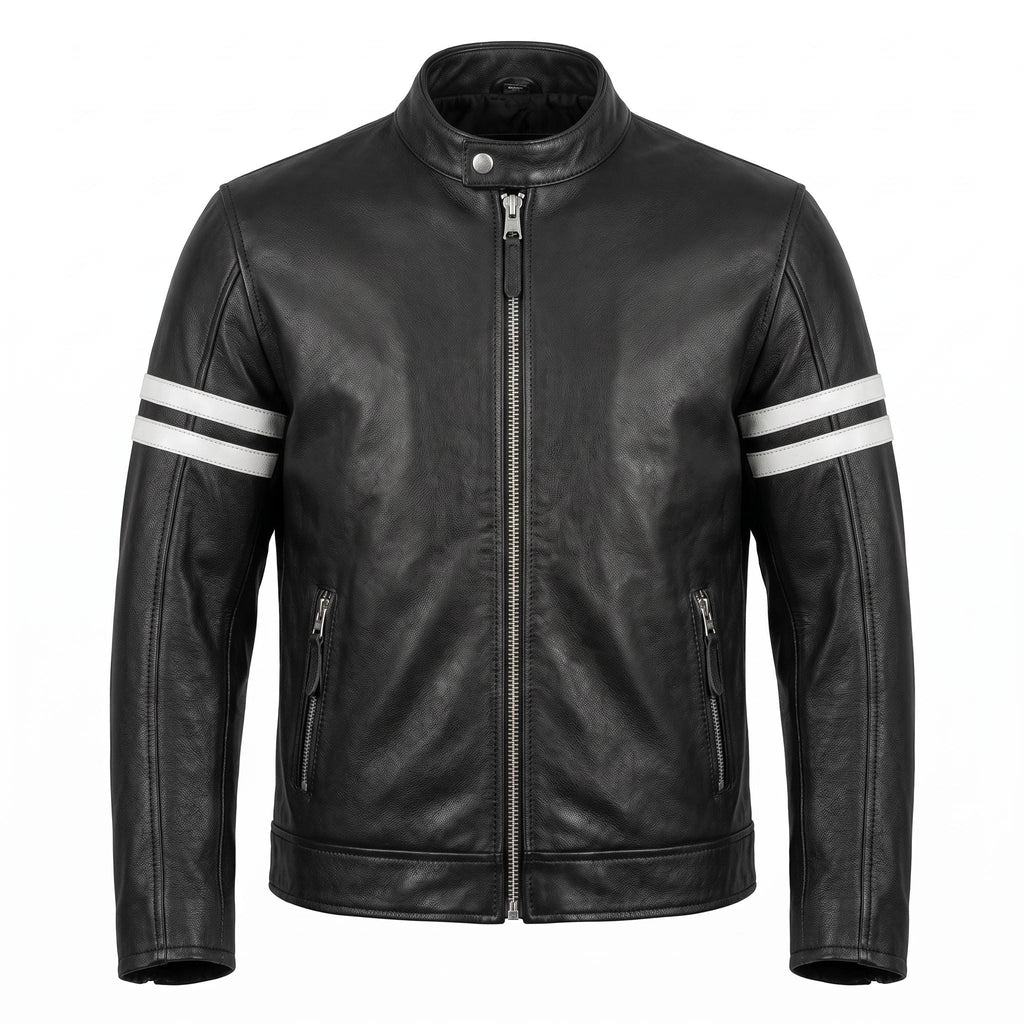 Ghost Rider Inspired motorcycle jacket with skull back | brown leather biker jacket