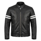 Ghost Rider Inspired motorcycle jacket with skull back | brown leather biker jacket