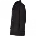 Mens Classic Sheepskin Coat Whisky/black