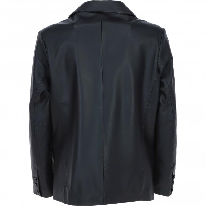 Men's Classic Burgundy Leather Blazer: AWL-2244