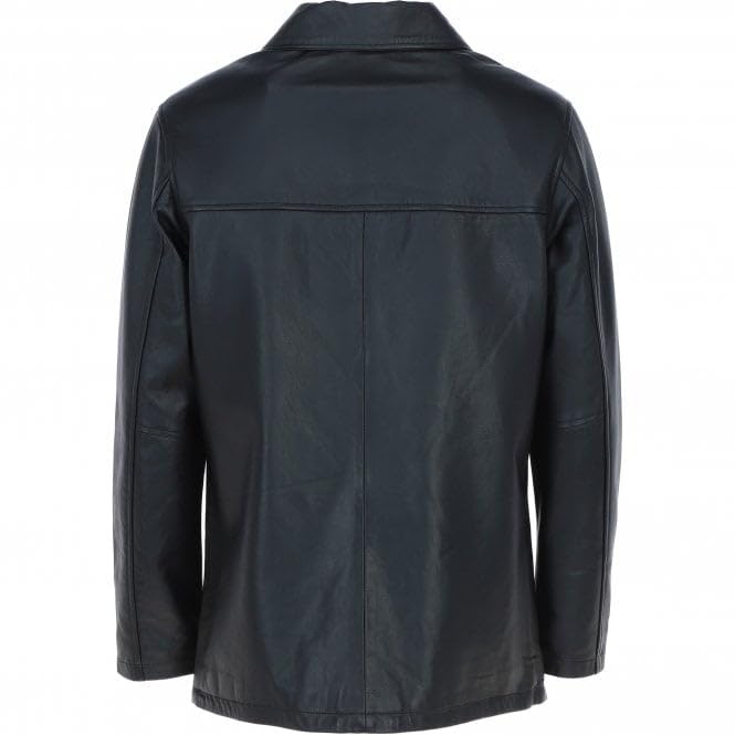 Classic Men's Dark Brown Leather Jacket: AWM-VOYAGER