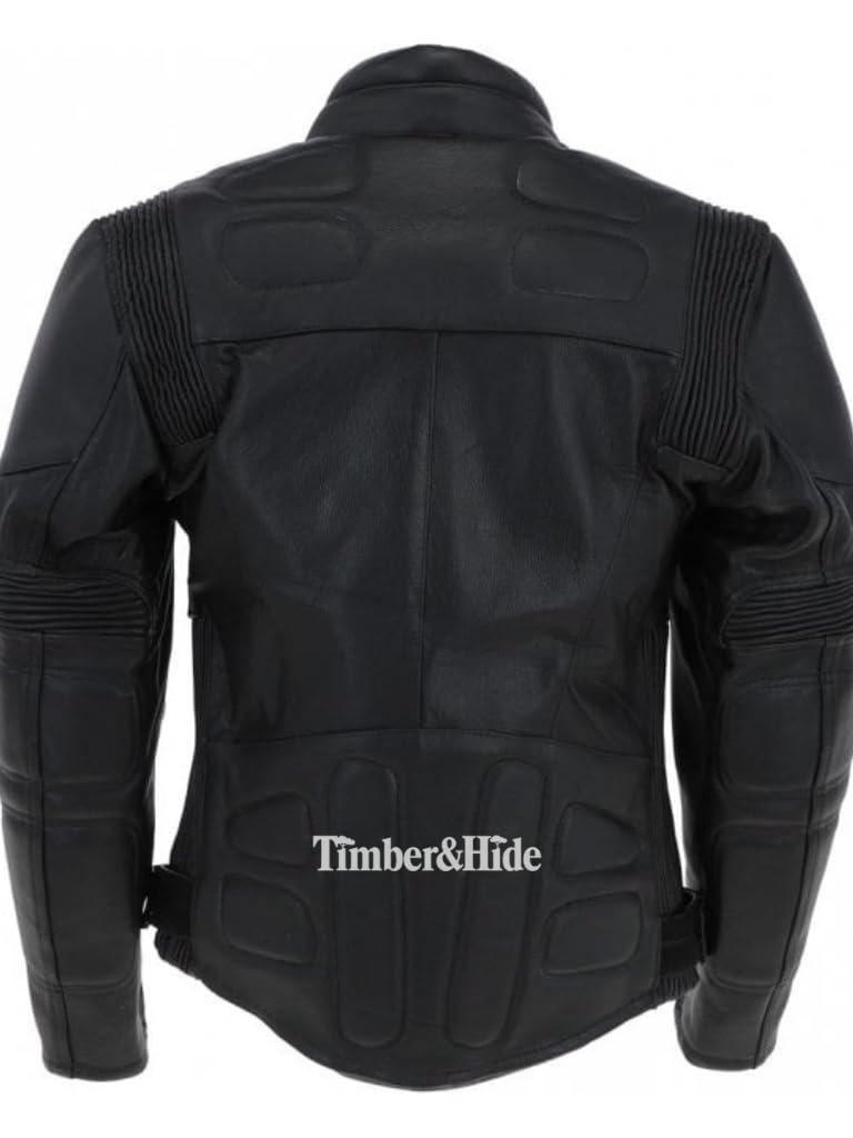 Black Cowhide Leather Jacket