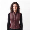Burgundy Leather Vest | Genuine Tailored Waistcoat, Dark Academia Style
