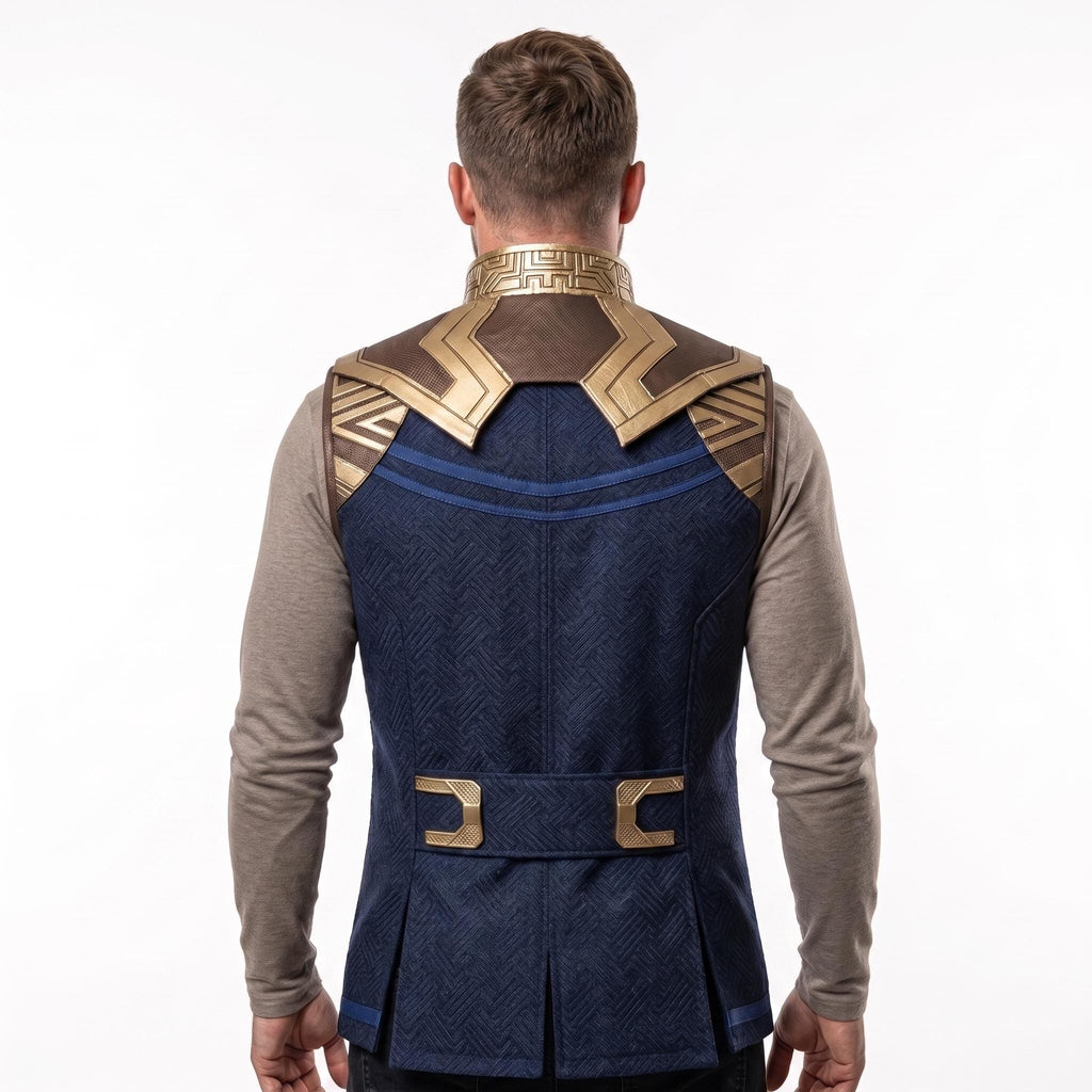 Thanos Cosplay Vest – Navy Gold Superhero Costume Armor