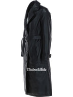 Women's Leather Trench Coat