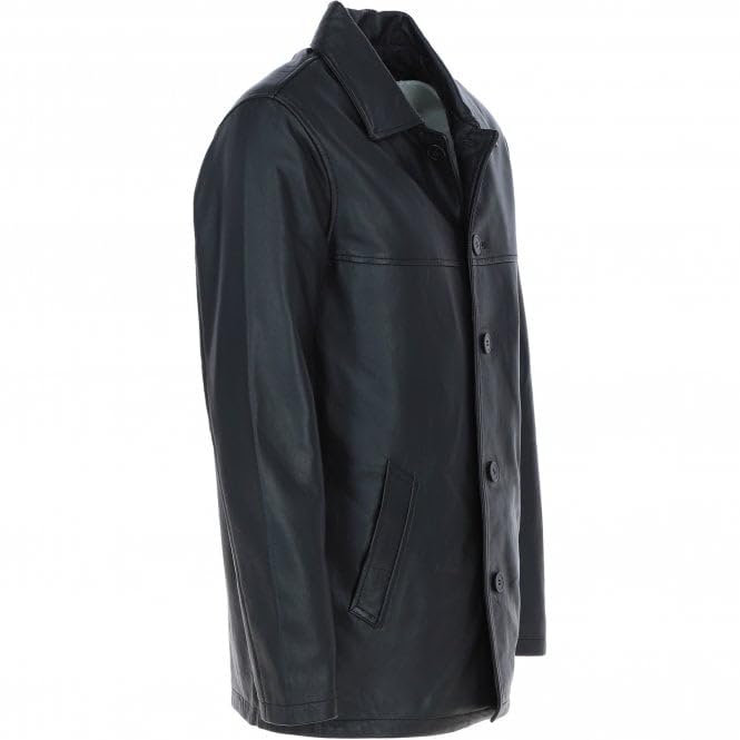 Classic Men's Dark Brown Leather Jacket: AWM-VOYAGER