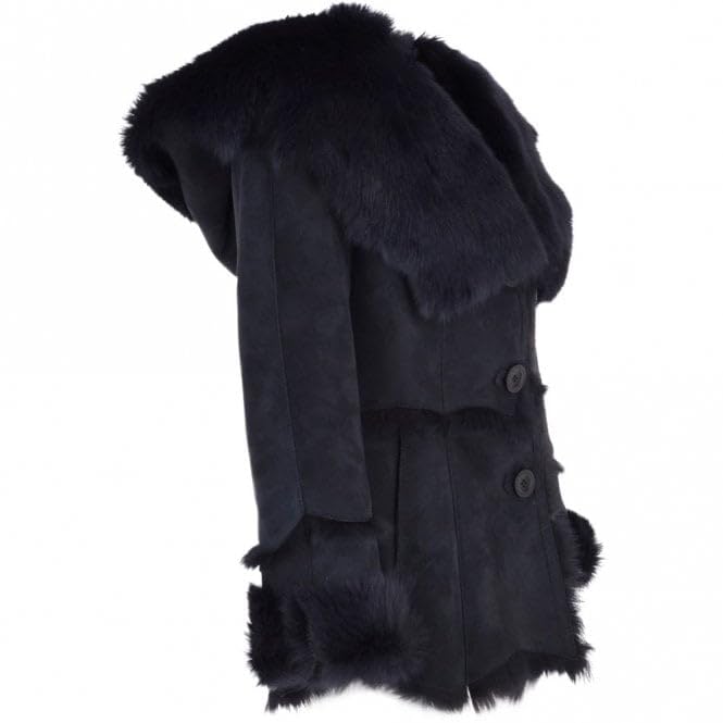 Celestial Blue Shearling Coat|Timber&Hde