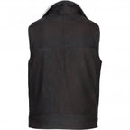 Men's Leather Waistcoat Brown: ALPHA