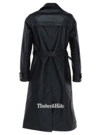 Women's Leather Trench Coat