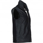 Men's Leather Waistcoat Brown: ALPHA