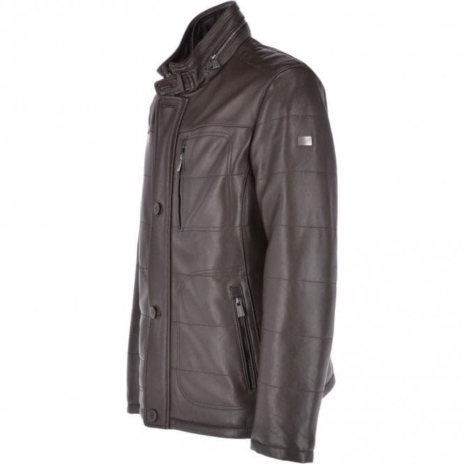 Vintage Dark Brown Leather Jacket