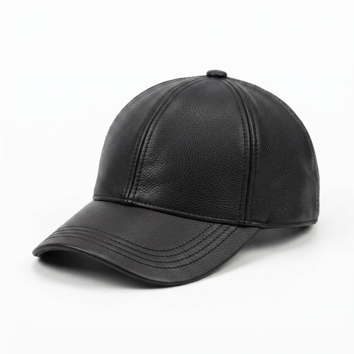 Black Sheep Leather Baseball Cap, Handmade Timeless Style Hat