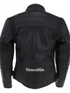 Black Cowhide Leather Jacket